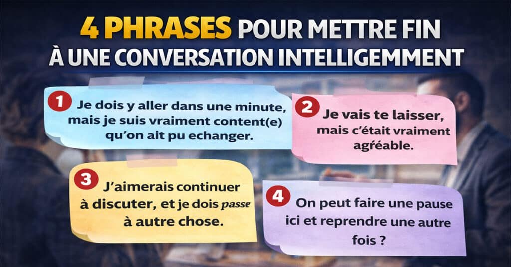 4 phrases pour mettre fin à une conversation intelligemment