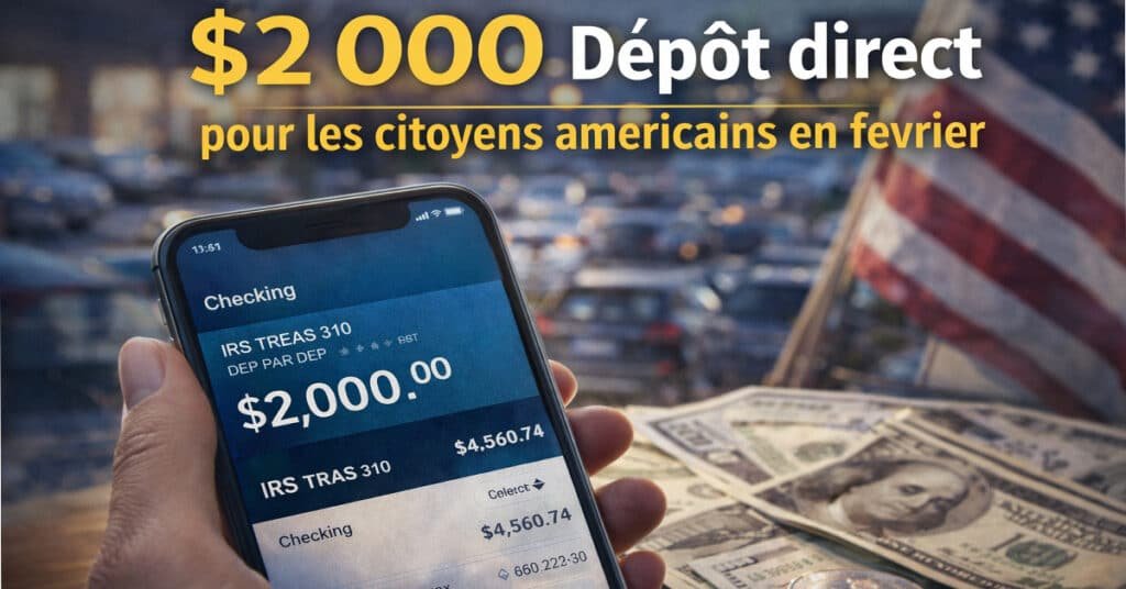 Dépôt direct de 2 000 $ pour les citoyens américains en février : éligibilité, calendrier des paiements et directives de l’IRS