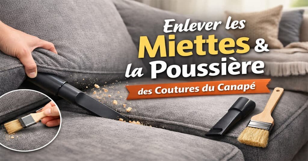 La façon la plus simple d’enlever les miettes et la poussière des coutures du canapé