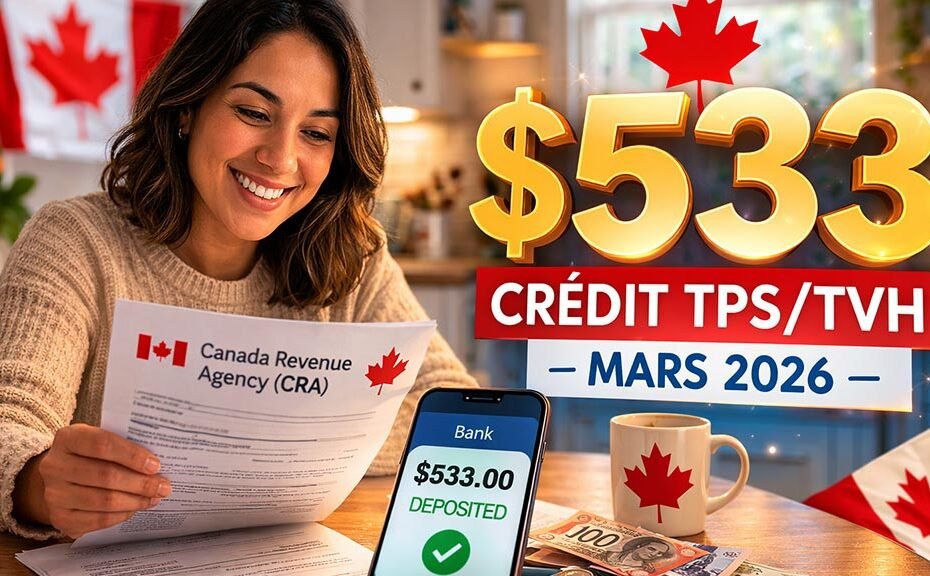 Paiement du crédit TPS/TVH de 533 $ en mars 2026 : Date de dépôt et admissibilité pour les Canadiens