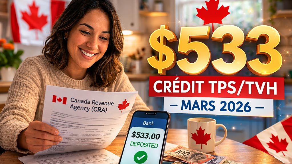 Paiement du crédit TPS/TVH de 533 $ en mars 2026 : Date de dépôt et admissibilité pour les Canadiens