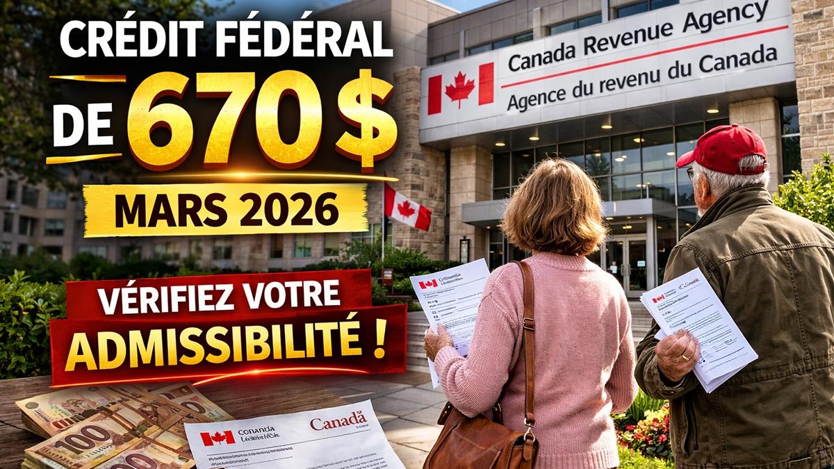 Crédit Fédéral de 670 $ de la CRA en Mars 2026 : Admissibilité, Statut de Paiement et Dépôt Direct