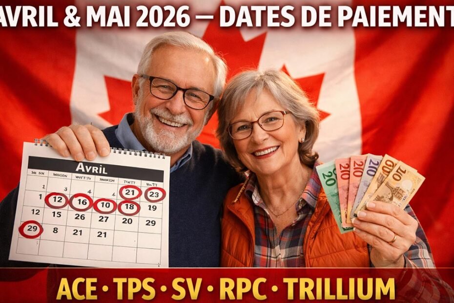 Calendrier des Paiements de Prestations au Canada : Avril–Mai 2026 — Dates Clés des Programmes Fédéraux